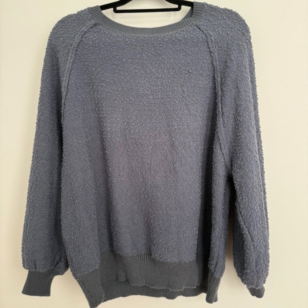 Dreamers by Debut Soft Knit Sweater Blue Grey M/L